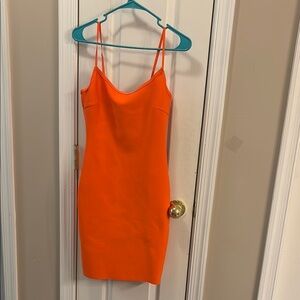 Akira Vibrant Orange Spaghetti Strap Dress size medium